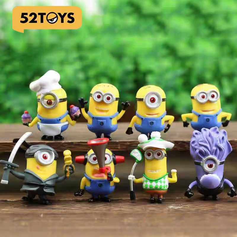 Desk Setup Kawaii - 8 pièces/1 ensemble 52TOYS Minions Figurines