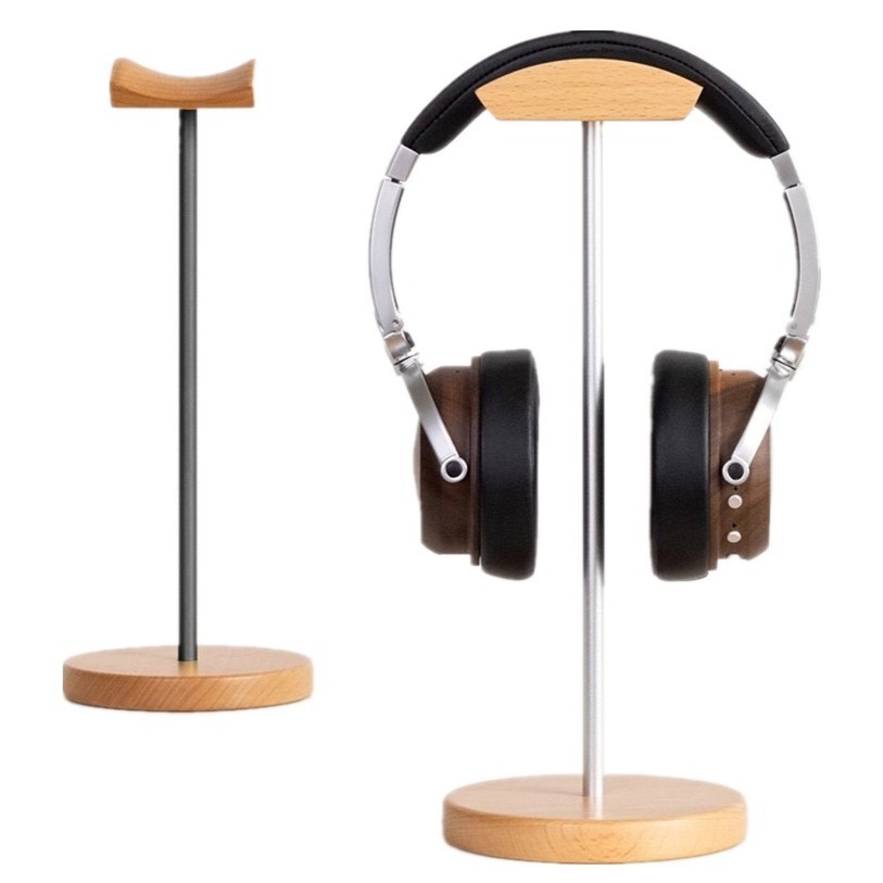 Desk Setup Wood - Support pour casque en bois de