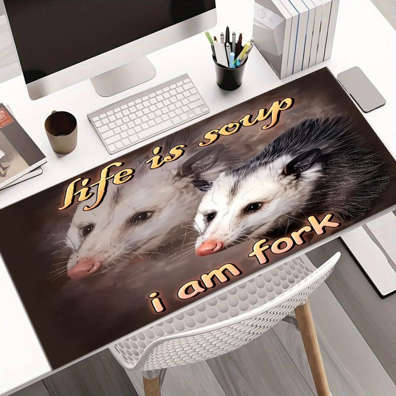 Desk Setup Ergonomics - Grand tapis de souris fantaisie Dragon