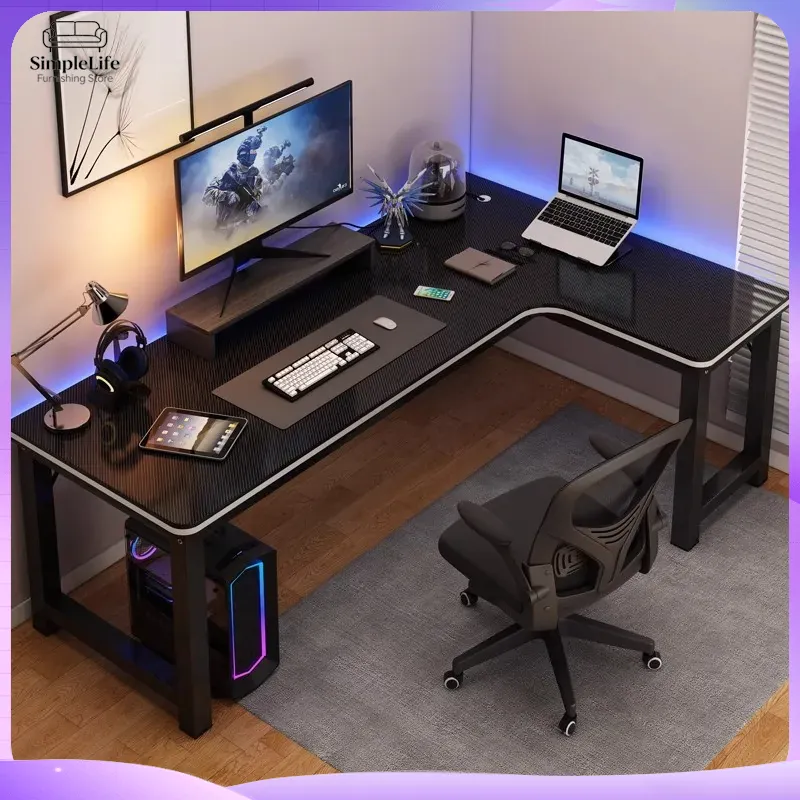 Desk Setup Corner - Bureau d'angle pour jeux vidéo, bureau