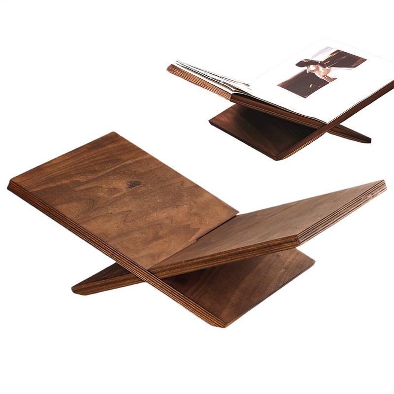 Desk Setup Wood - Présentoir de livres en bois, support