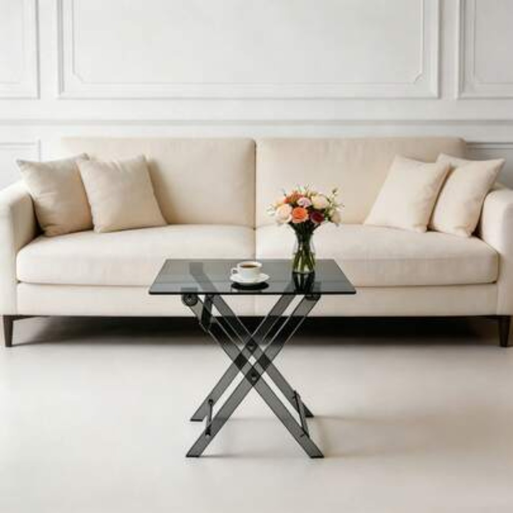 Desk Setup Corner - Table pliante en acrylique transparent, 19,3