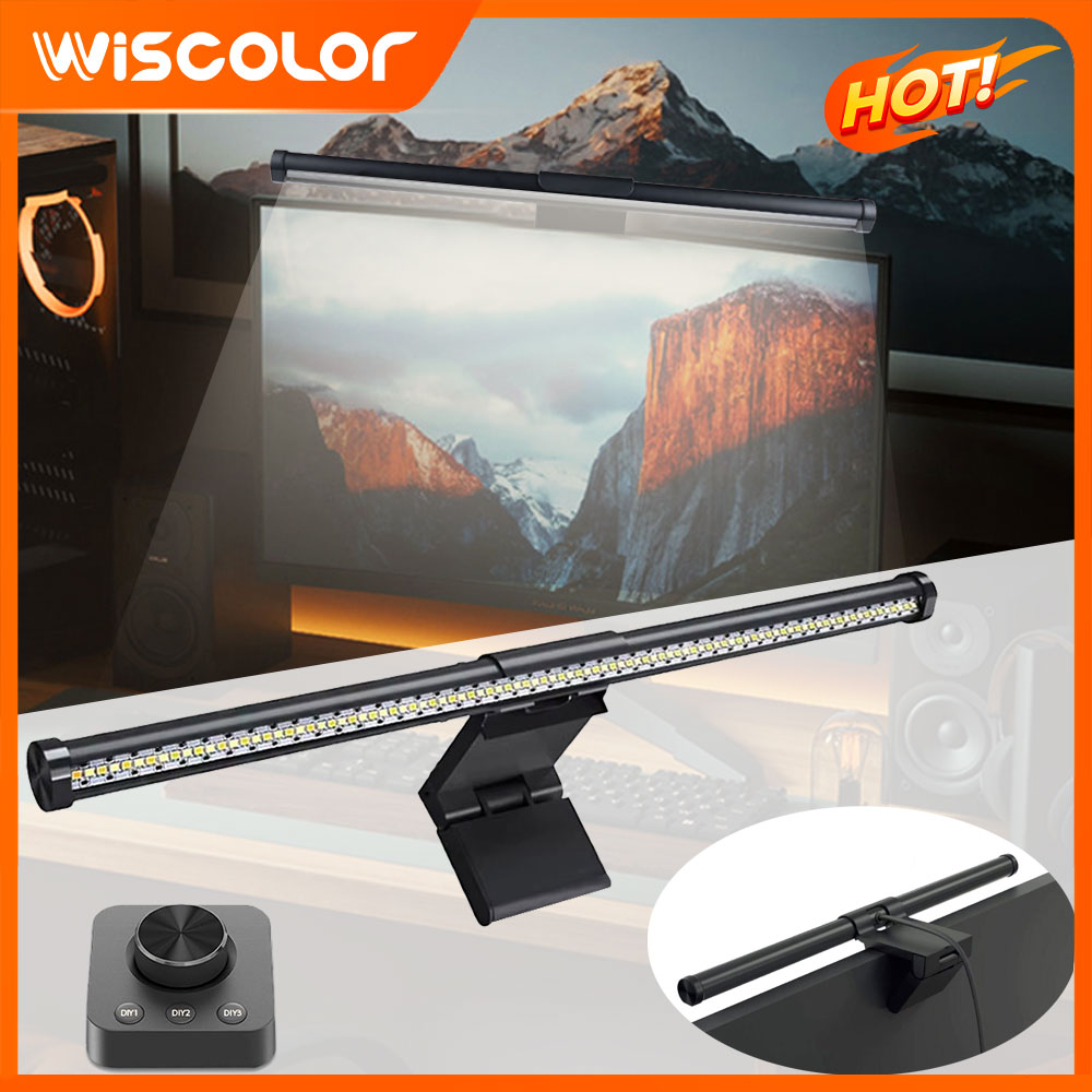 Desk Setup No Monitor - Barre lumineuse LED dimmable pour moniteur,