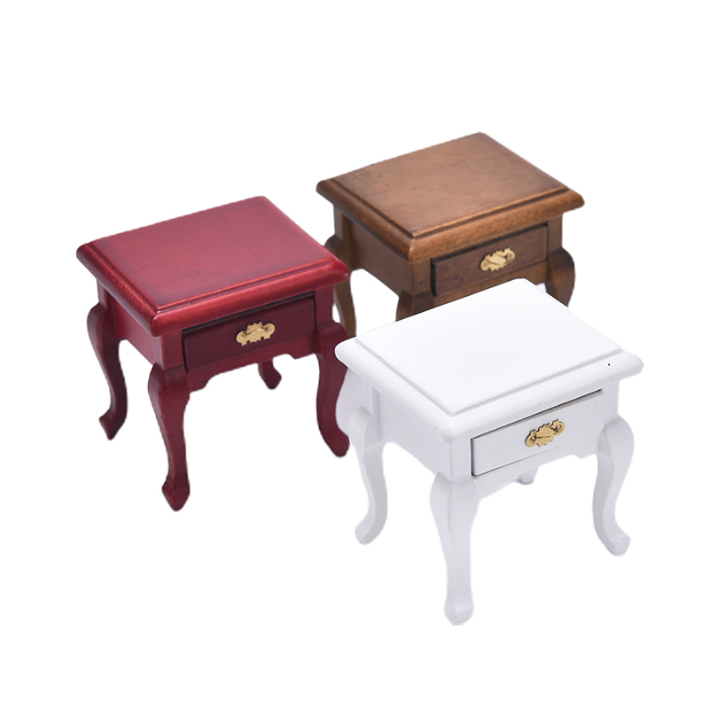 Desk Setup Wood - Meubles miniatures pour maison de poupée,