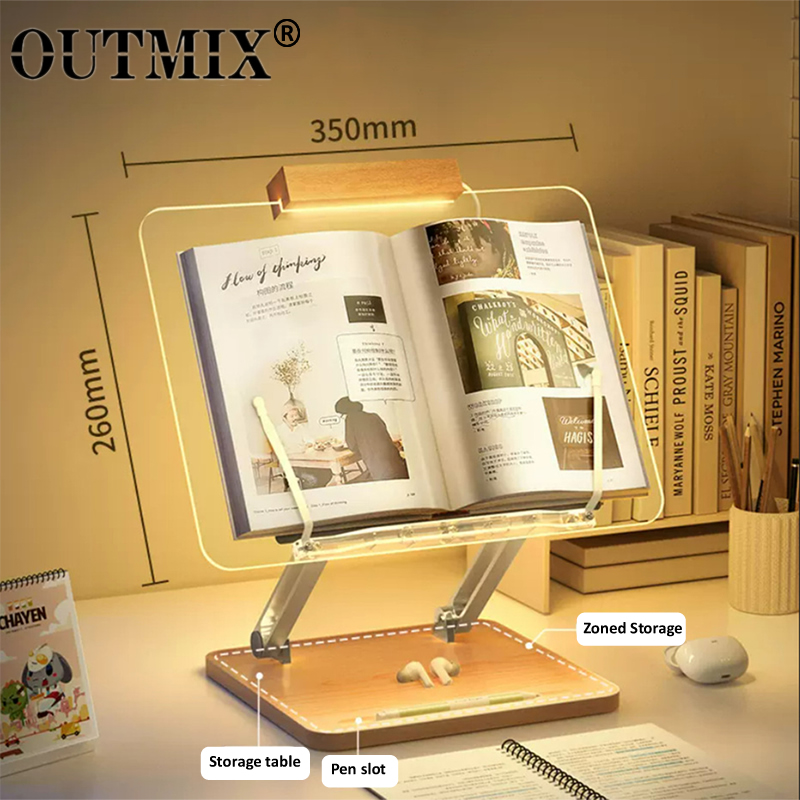 Desk Setup Wood - Support de lecture en bois avec