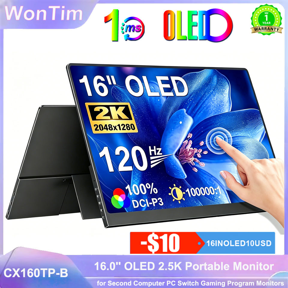 Vertical Laptop Stand - Moniteur portable WonTim 16,0 pouces avec