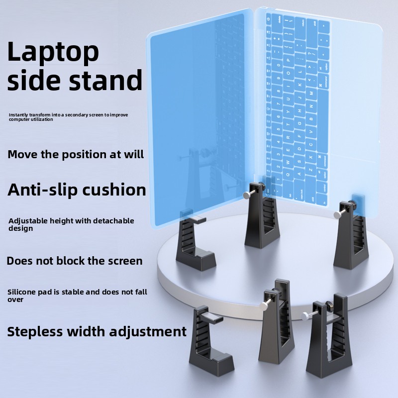Vertical Laptop Stand - Support latéral pour ordinateur portable, support