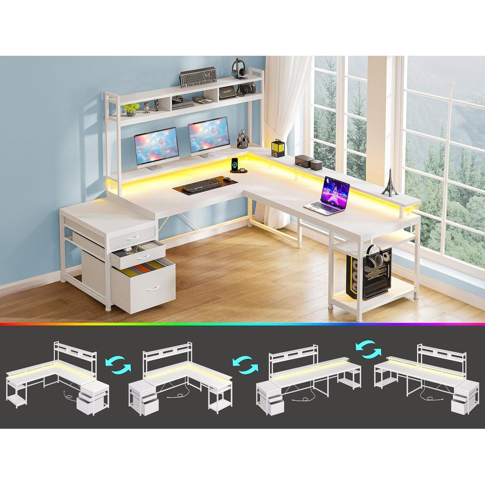 Bureau en L de 104 pouces pour - Desk Setup No Monitor avis et prix