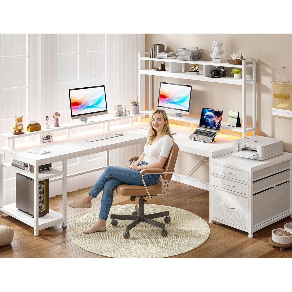 Bureau en L de 104 pouces pour - Desk Setup No Monitor avis et prix