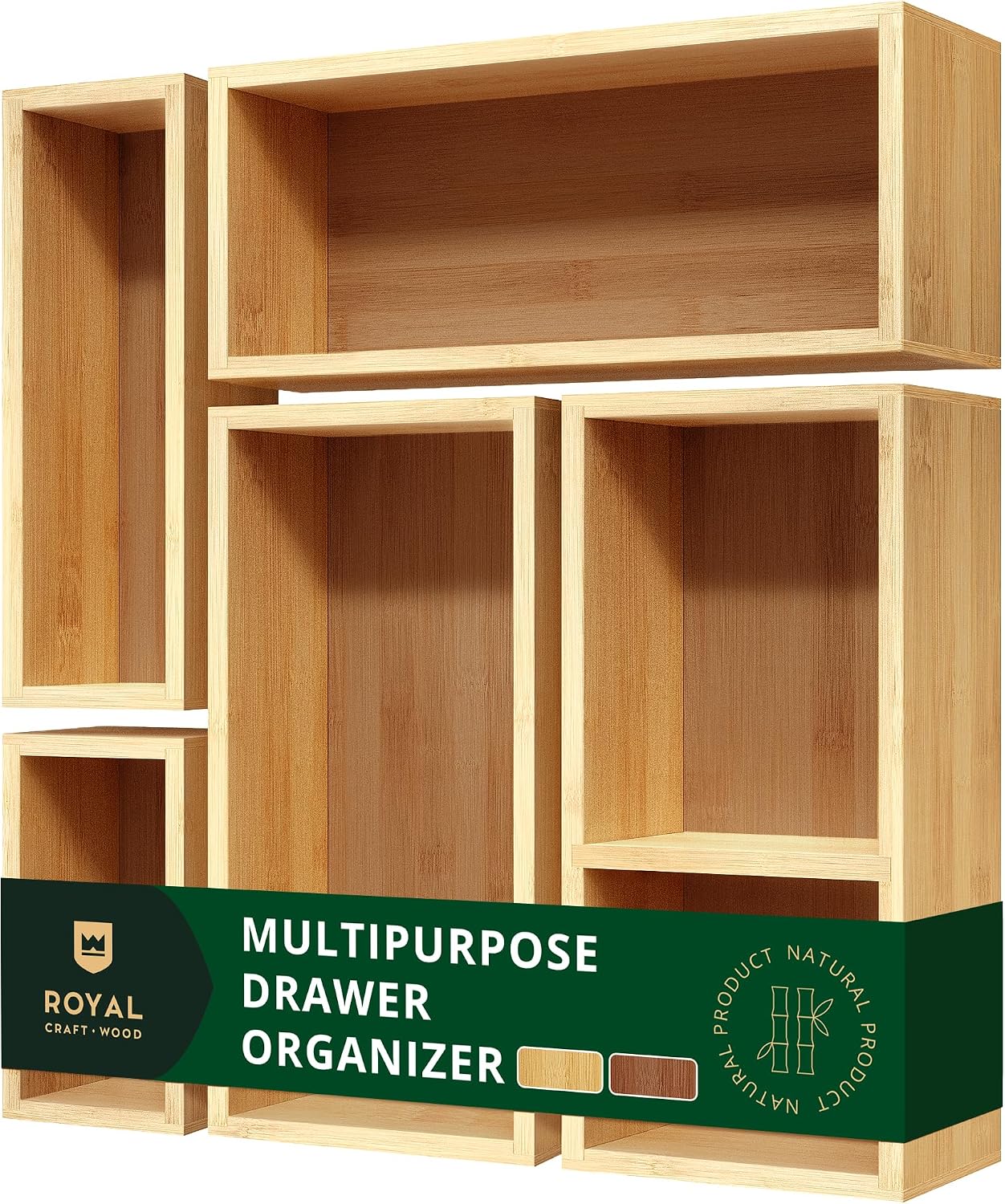 Ensemble de 5 organiseurs de t - Drawer Organizer Bamboo avis et prix