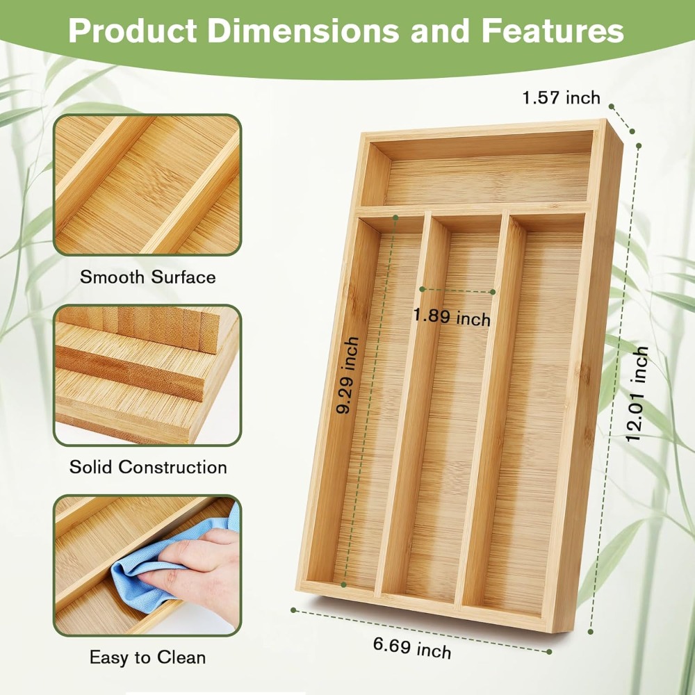 Organisateur de tiroir en bamb - Drawer Organizer Bamboo avis et prix