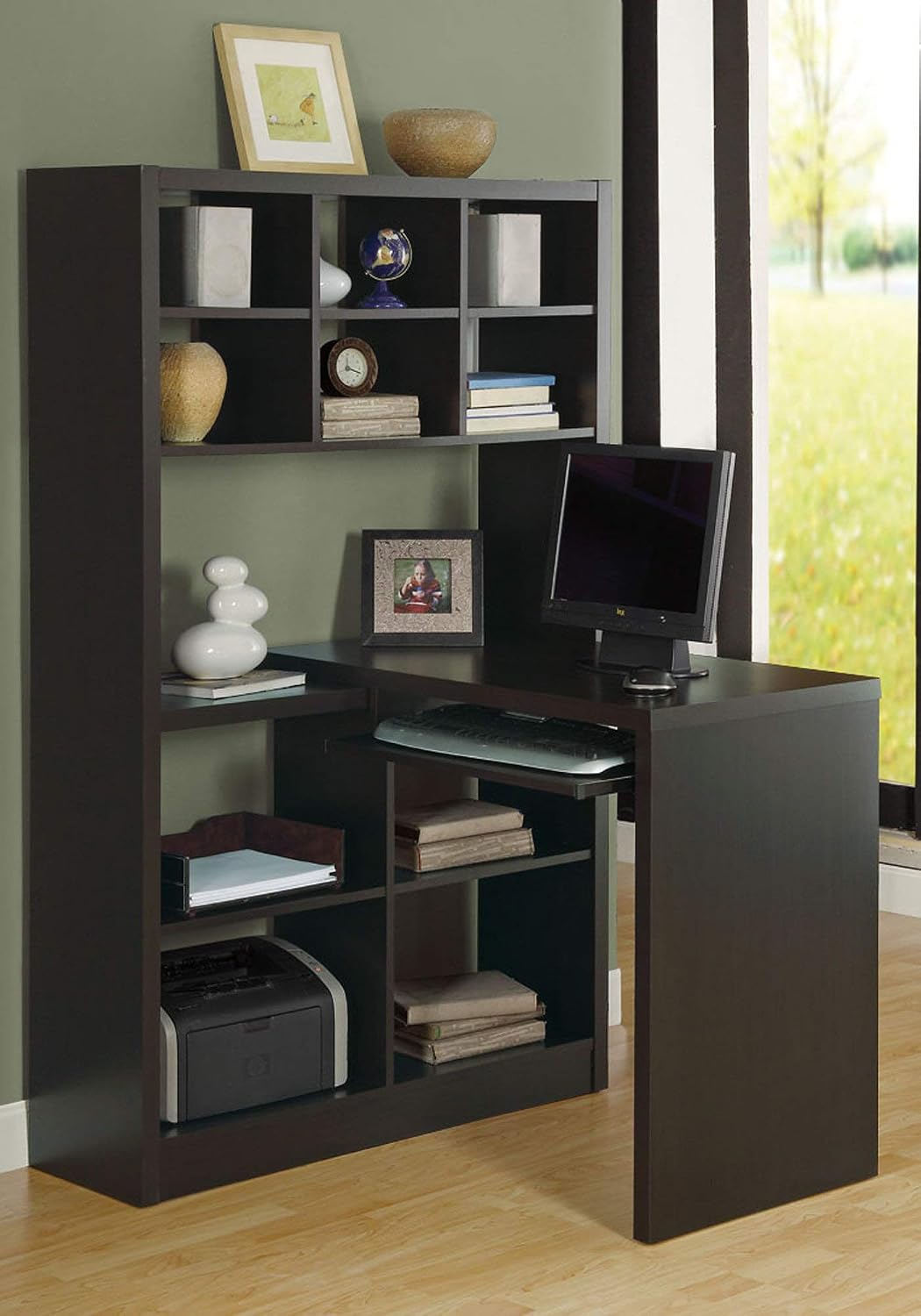 Bureau d'angle avec étagères d - Desk Setup Corner avis et prix
