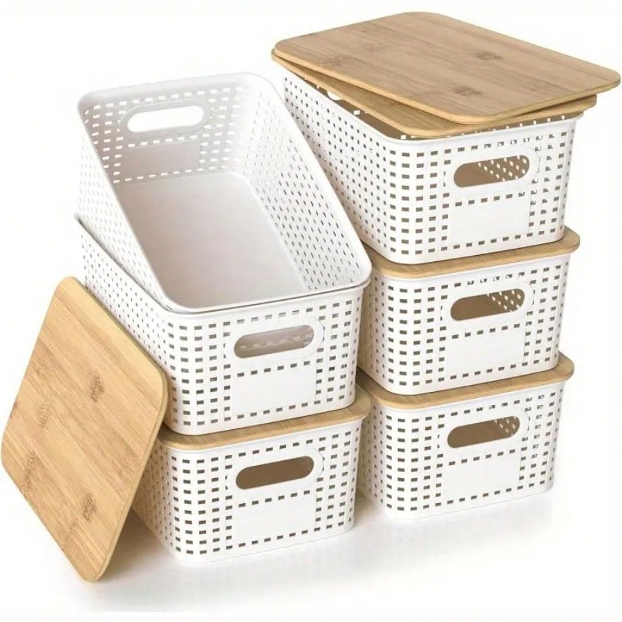 Lot de 6 bacs de rangement emp - Drawer Organizer Bamboo avis et prix