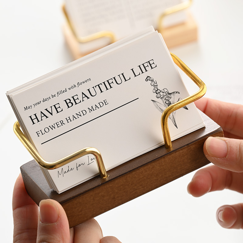 Porte-cartes de visite en bois - Desk Setup Wood avis et prix