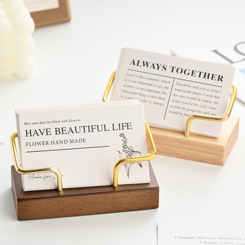 Porte-cartes de visite en bois - Desk Setup Wood avis et prix