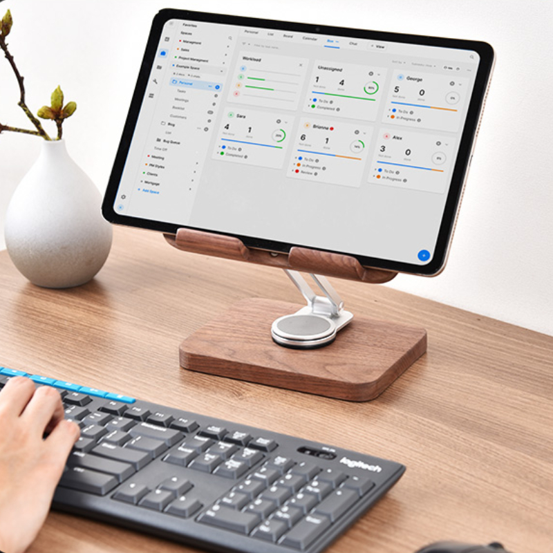 Support pour iPad en noyer noi - Desk Setup Tablet avis et prix