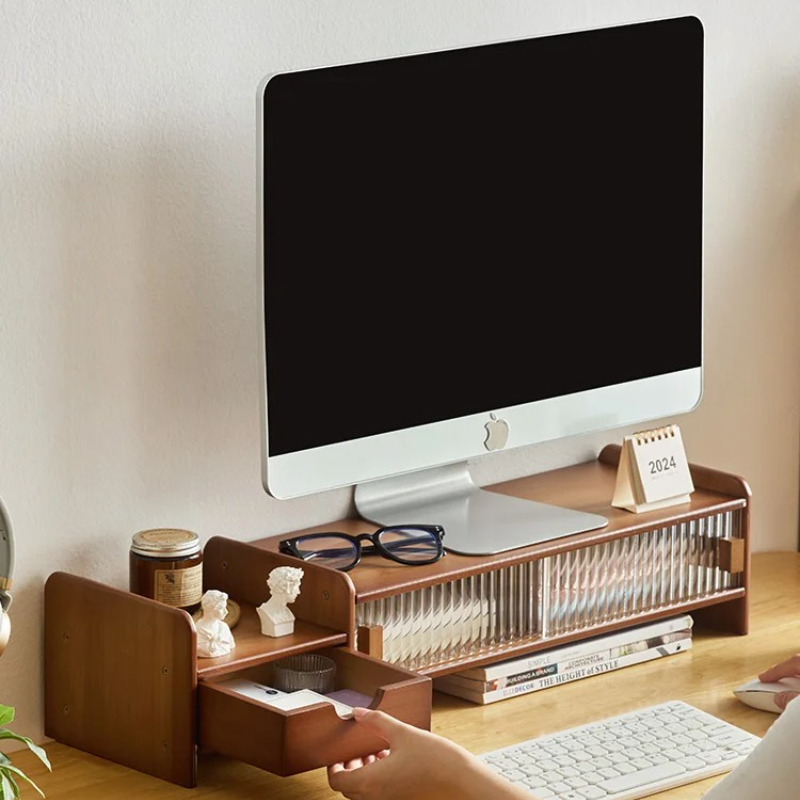 ‌ Support de moniteur avec tir - Drawer Organizer Bamboo avis et prix