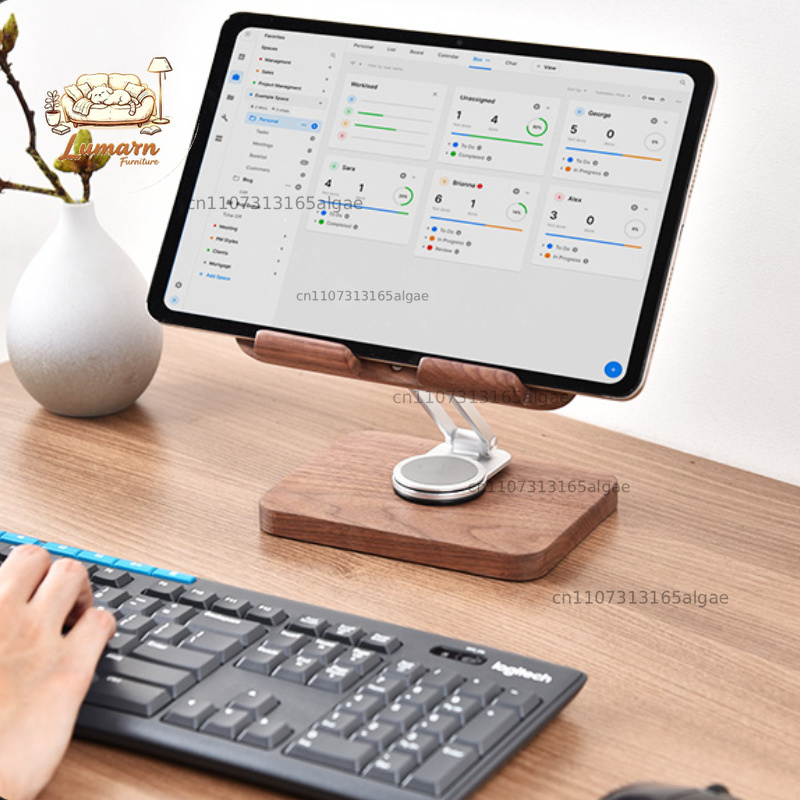 Support pour iPad en noyer noi - Desk Setup Tablet avis et prix