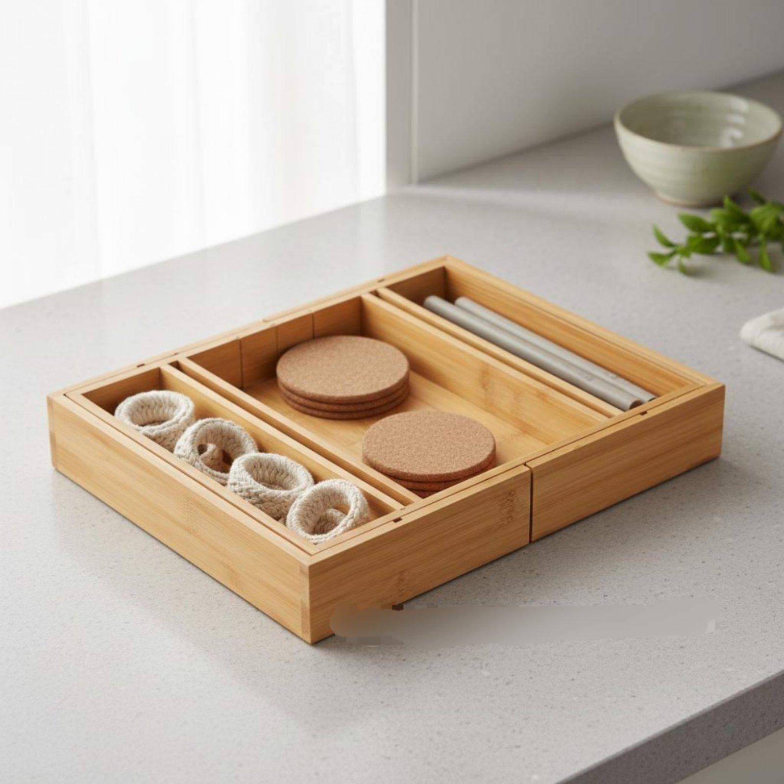 Organiseur de tiroir réglable  - Drawer Organizer Bamboo avis et prix