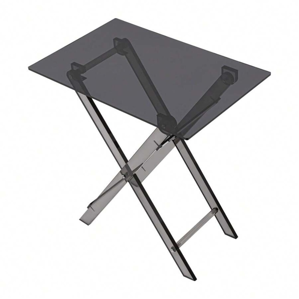 Table pliante en acrylique tra - Desk Setup Corner avis et prix