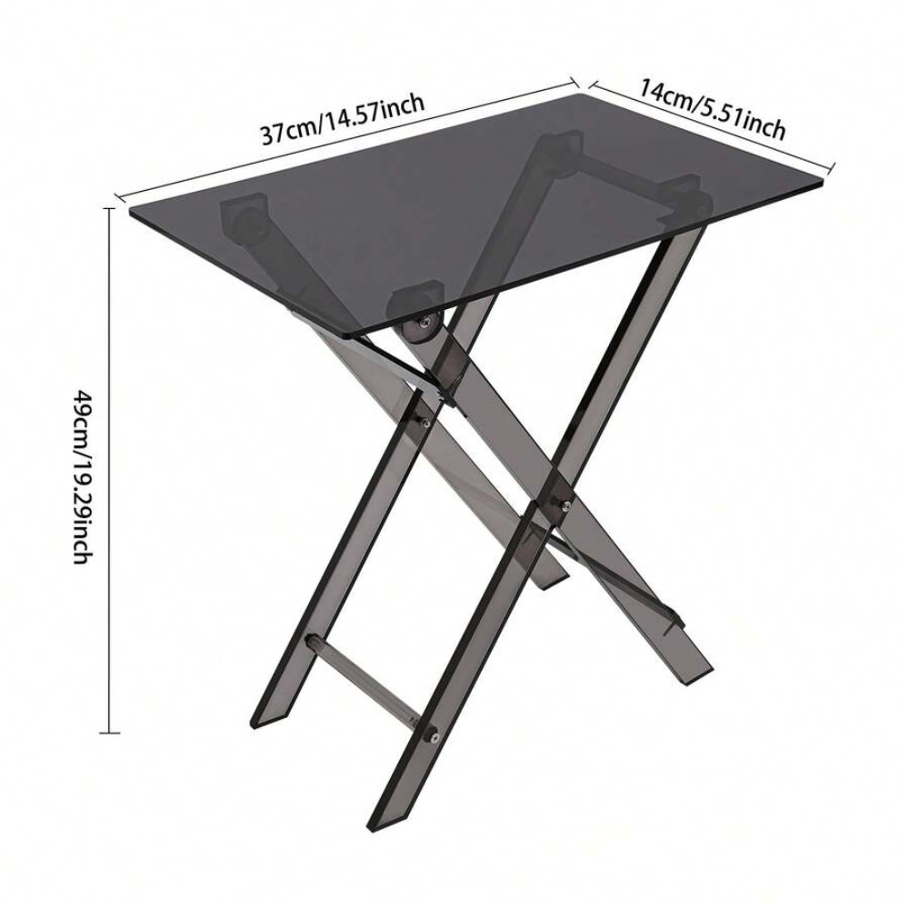 Table pliante en acrylique tra - Desk Setup Corner avis et prix