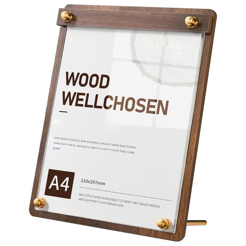 Support de menu personnalisé e - Desk Setup Wood avis et prix
