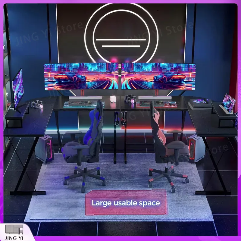 Bureau de jeu en forme de L av - Desk Setup Corner avis et prix