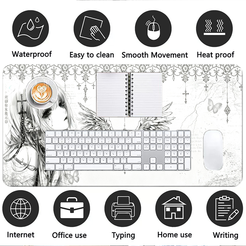 Tapis de souris en cuir noir e - Desk Setup Ergonomic avis et prix