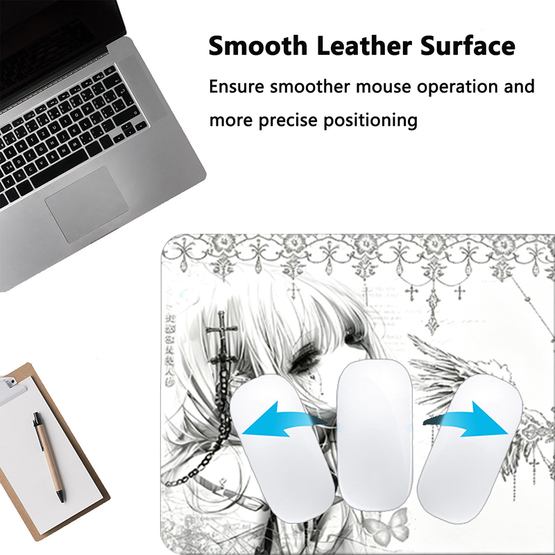 Tapis de souris en cuir noir e - Desk Setup Ergonomic avis et prix
