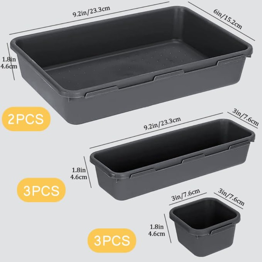 Lot de 8 organiseurs de tiroir - Drawer Organizer Bamboo avis et prix