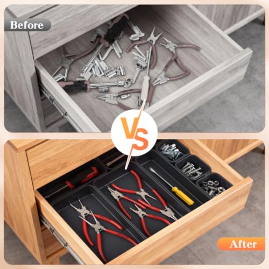Lot de 8 organiseurs de tiroir - Drawer Organizer Bamboo avis et prix