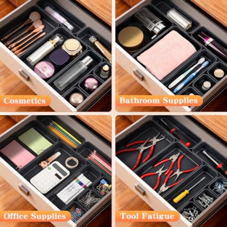 Lot de 8 organiseurs de tiroir - Drawer Organizer Bamboo avis et prix