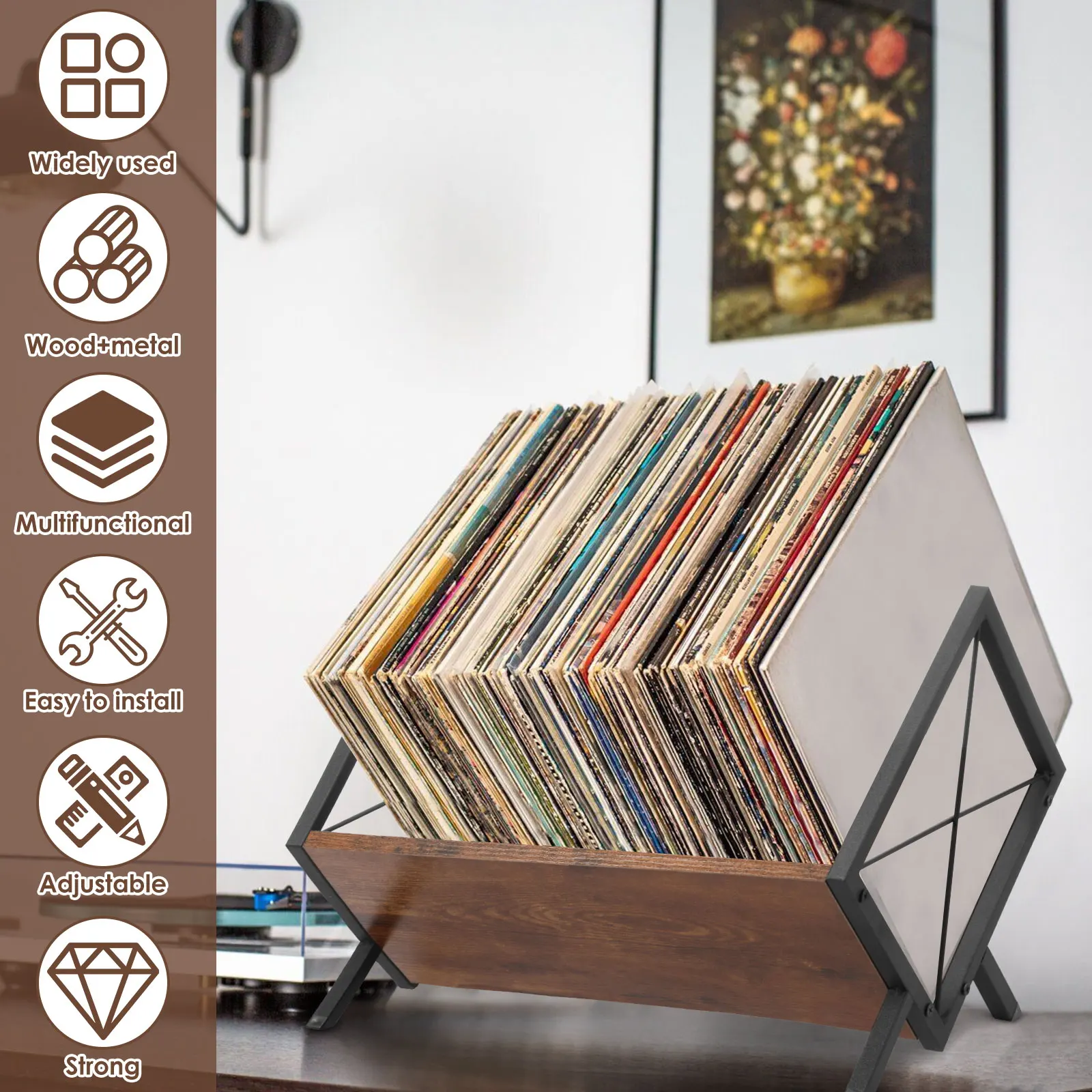 Support de rangement pour disq - Desk Setup Wood avis et prix