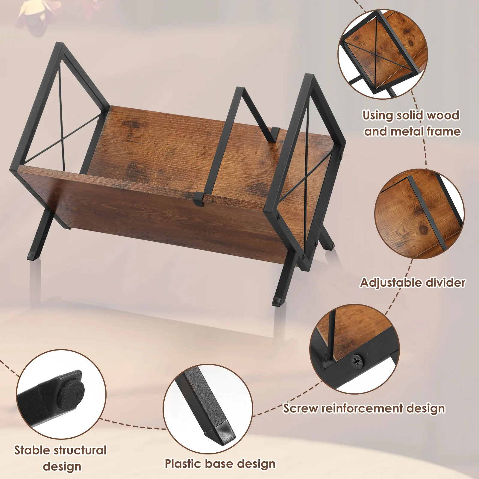 Support de rangement pour disq - Desk Setup Wood avis et prix